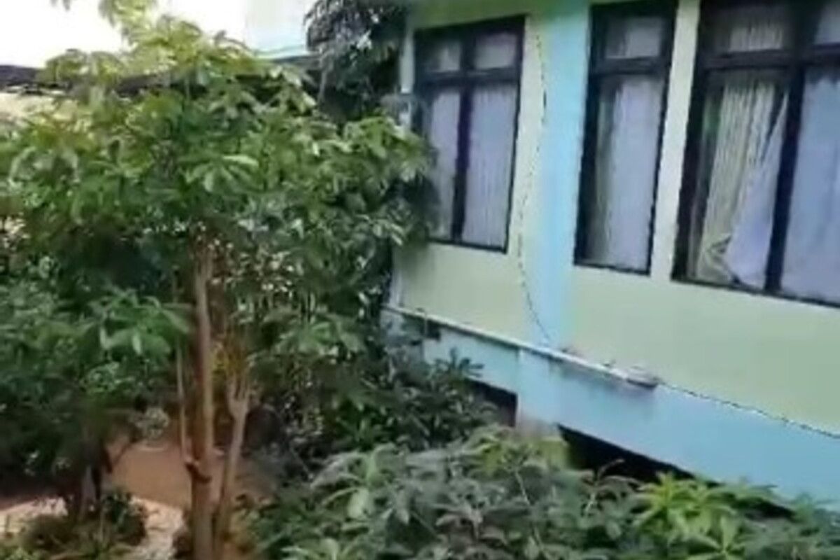 Suasana Puskesmas I Wonosari, Gunungkidul, yang direkam warga saat ada pegawai yang karaoke, Jumat (25/7/2025).
