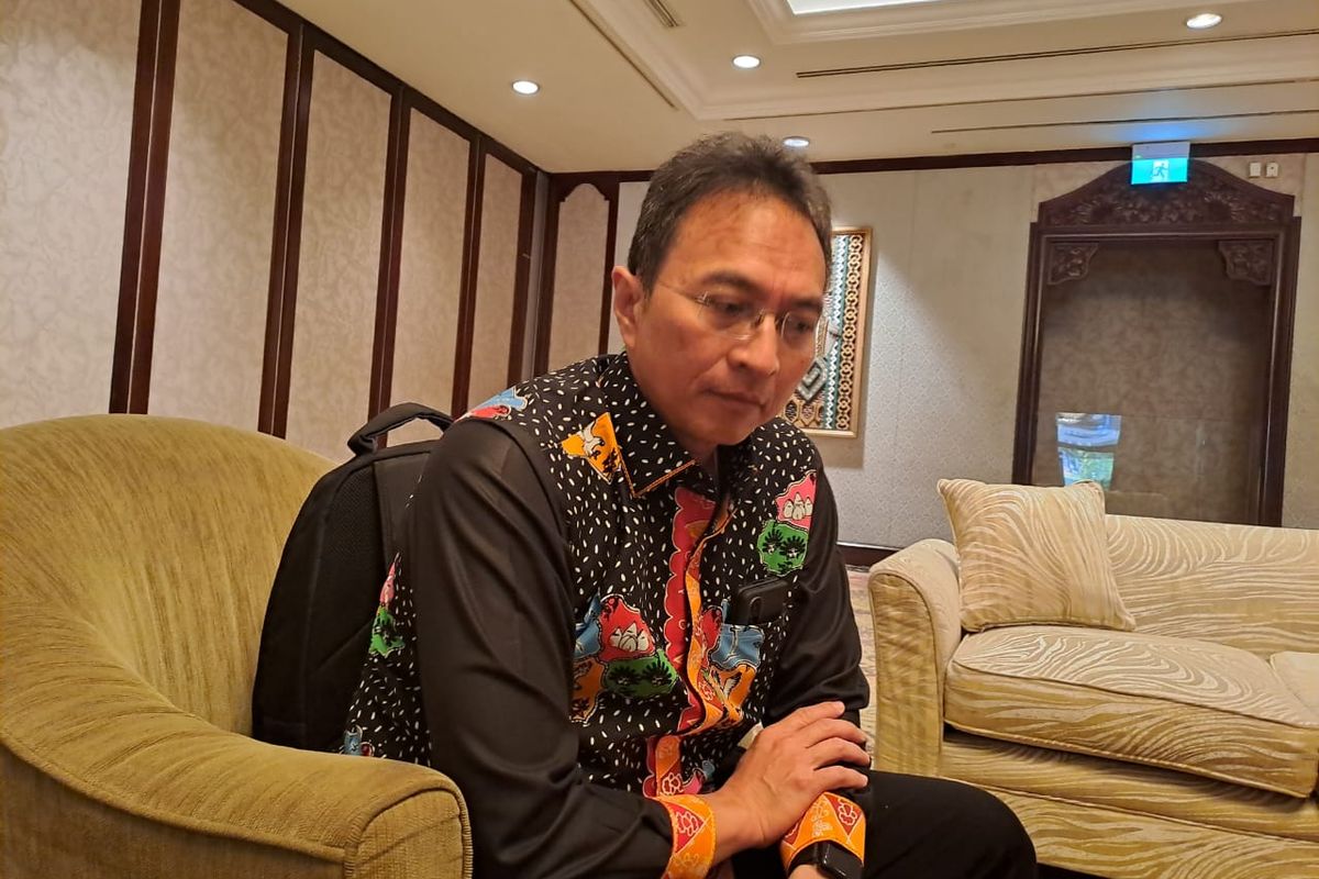 Ketua Ikatan Dokter Anak Indonesia (IDAI) dr Piprim saat ditemui di Hotel Shangri-La, Sudirman, Jakarta Pusat, Minggu (20/11/2022).