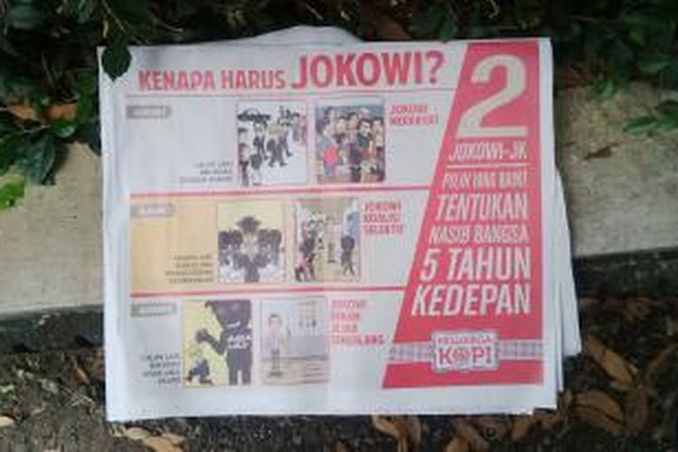 Kampanye Hitam Kubu Jokowi - JK yang dimuat di halaman 9 Harian Umum Pikiran Rakyat per Selasa, 1 Juli 2014 yang dianggap menjelek - jelakan kubu Prabowo - Hatta. Atas temuan ini, kubu Prabowo - Hatta Jawa Barat berbondong - bondong datang ke Bawaslu Jawa Barat untuk melakukan pelaporan, Rabu, (2/7/2014).