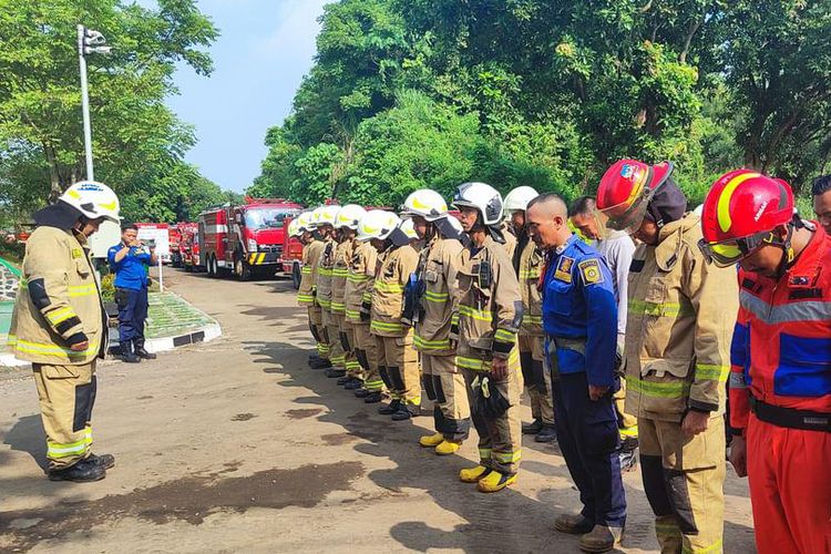 Situasi terkini di Gudang Amunisi Daerah (Gudmurah) milik Kodam Jaya di Ciangsana, Kabupaten Bogor, Jawa Barat, aman terkendali setelah terbakar pada Sabtu (30/3/2024) sekitar pukul 18.05 WIB.