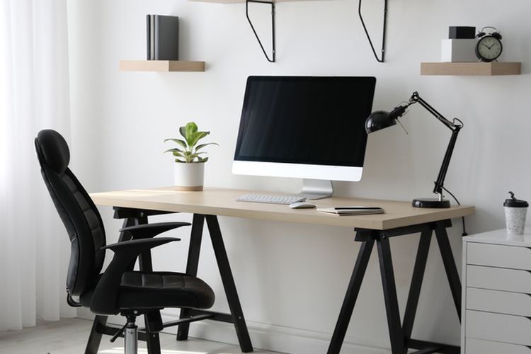 Ilustrasi ruang kerja.