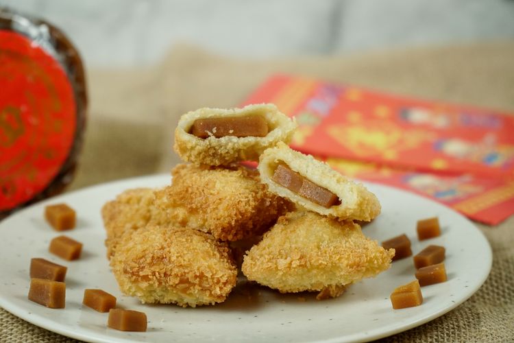 Kue keranjang goreng