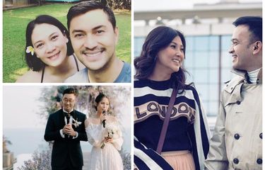 Kolase foto Ruben Onsu dan Sarwendah; Dian Nitami dan Anjasmara; Maudy Ayunda dan Jesse Choi