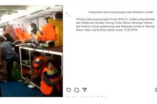 Viral, Video Penumpang Histeris dan Berebut Pelampung Saat Kapal Diterjang Ombak