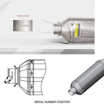 Salah satu cara untuk mengecek keaslian knalpot Akrapovic adalah dengan melihat ada atau tidaknya nomor seri di leher knalpot.