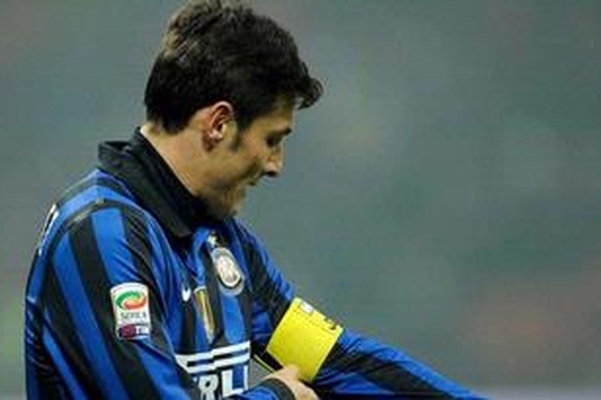Kapten tim Inter Milan, Javier Zanetti.