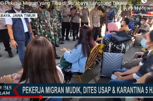 2.200 TKI yang Tiba di Surabaya Dikarantina, 22 Positif Covid-19