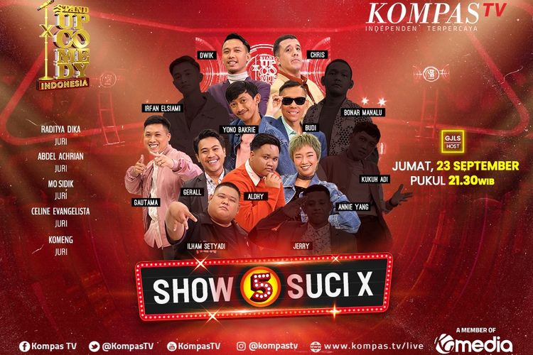 Show 5 SUCI X KompasTV ditayangkan pada Jumat (23/9/2022) pukul 21.30 WIB.