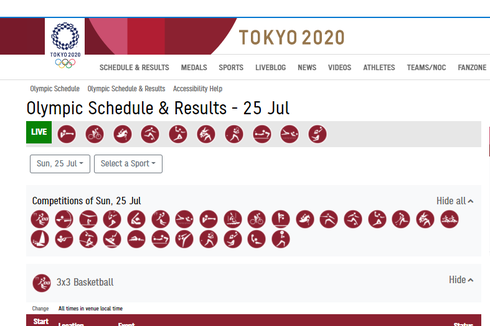 Jadwal Pertandingan Indonesia di Olimpiade Tokyo, 25 Juli 2021