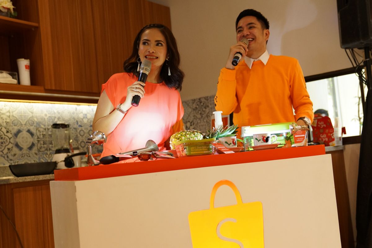 Aktris Ersa Mayori saat peluncuran Shopee Big Home Sale