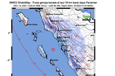 Hari Ini, Gempa Guncang Barat Daya Pariaman, Sumatera Barat