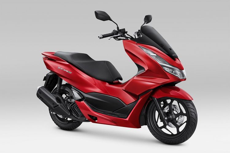 Honda PCX 160 warna Magnificent Red pada tipe CBS