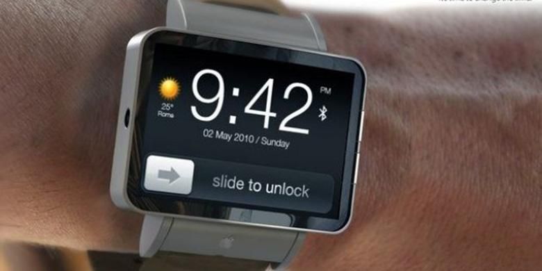 Ilustrasi jam tangan pintar Apple iWatch