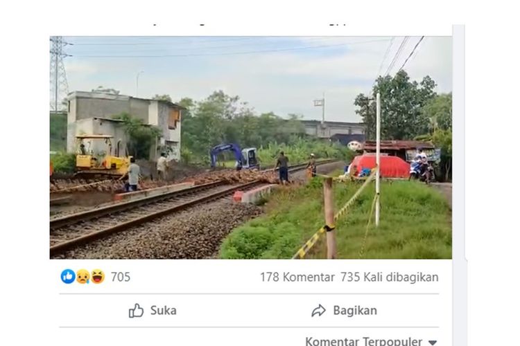 Video viral bebek tertabrak kereta api di Sidoarjo