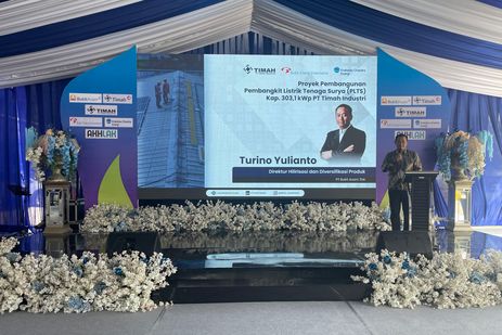 Perkuat Transisi Energi, PTBA Operasikan PLTS Timah Industri di Kawasan Industri Cilegon 