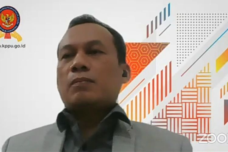 Ketua Komisi Pengawas Persaingan Usaha (KPPU) RI Ukay Karyadi dalam diskusi media virtual, Kamis (3/2/2022). (Tangkapan layar)