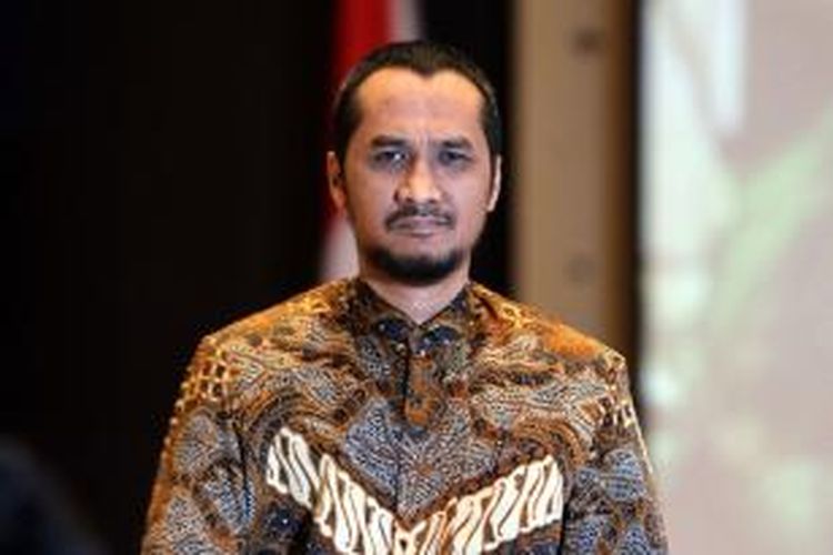 Abraham Samad saat mengikuti tes wawancara calon Pimpinan KPK di kantor Kementerian Hukum dan HAM, Jakarta Selatan, Senin (15/8/2011). 