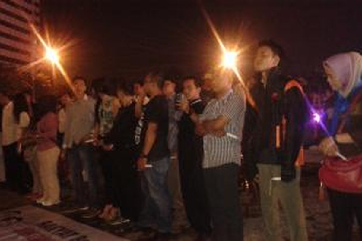 Gerakan Dua Puluh Oktober (Geruduk) mengadakan syukuran di Bundaran Hotel Indonesia (HI), Jakarta Pusat, Sabtu (18/10/2014) malam.