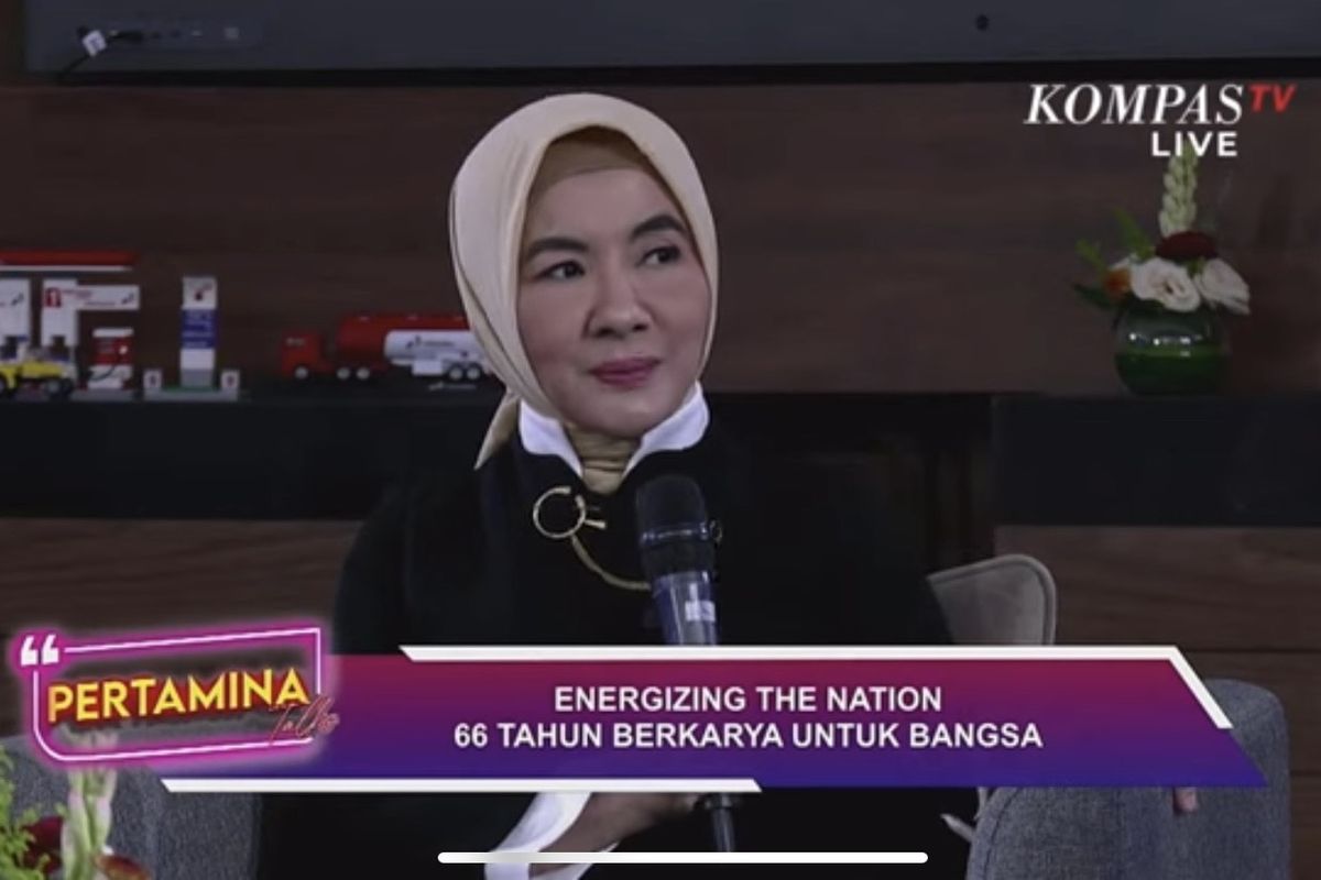 Direktur Utama PT Pertamina (Persero) Nicke Widyawati dalam acara Pertamina Talks.
