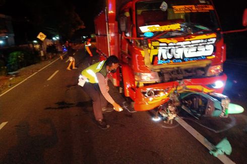 Kecelakaan Truk Vs Sepeda Motor di Wonogiri, 1 Orang Tewas