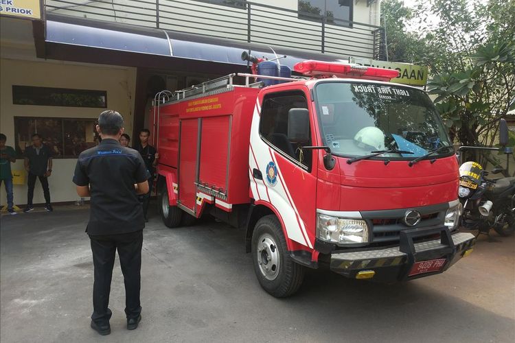 Mobil Damkar Suku Dinas Penanggulangan Kebakaran dan Penyelamatan Jakarta Utara yang Dicuri pada Kamis (13/6/2019) pagi