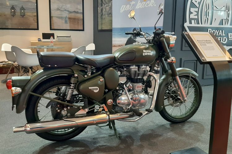 Deretan motor-motor retro di Telkomsel IIMS 2019.