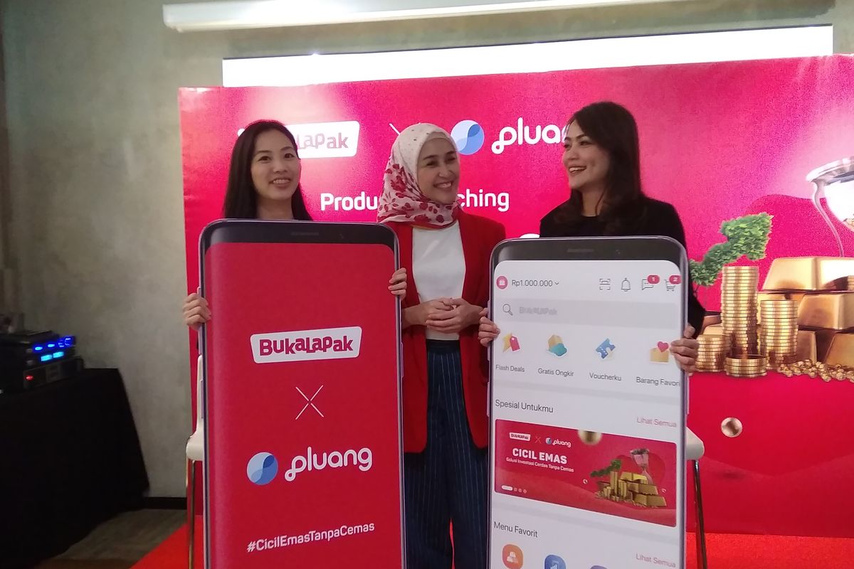 Peluncuran fitur Cicil Emas Bukalapak di Jakarta, Rabu (18/9/2019)