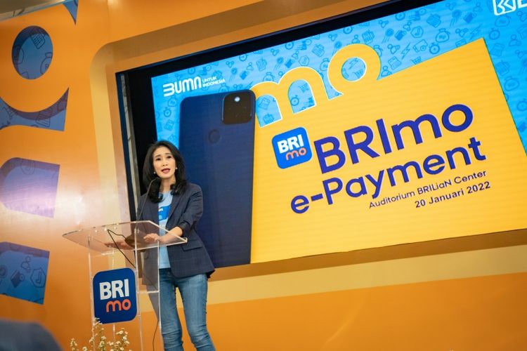 Peluncuran BRImo E-Payment di Auditorium BRILian Center, Jakarta, Kamis (20/1/2022).