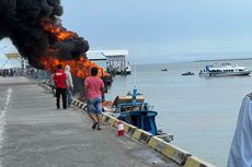 Mobil Pikap Bermuatan 24 Jeriken Pertalite Terbakar di Pelabuhan Tengkayu Tarakan