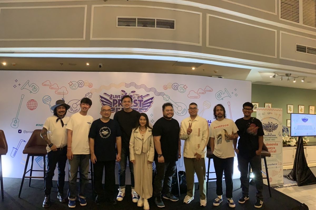 Konferensi pers Prost Fest 2022 yang digelar di kawasan Jakarta Pusat, Rabu (29/6/2022). 