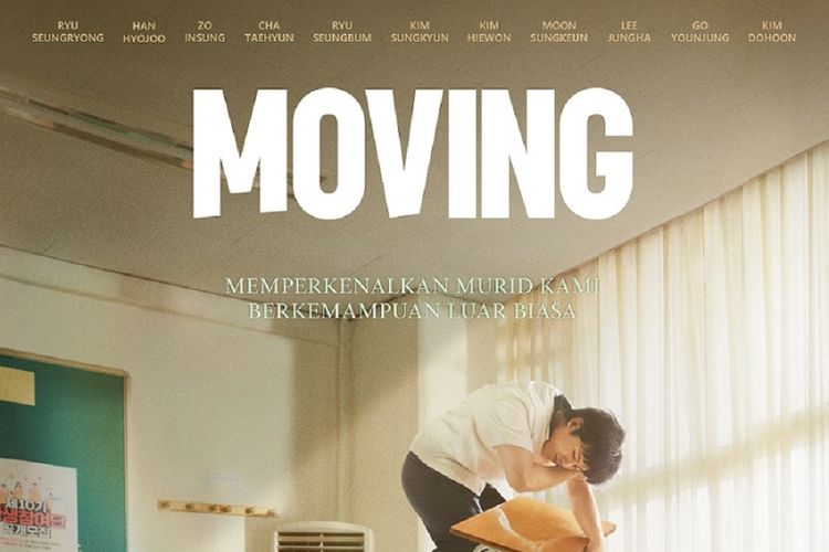 Drama Korea Moving menceritakan tentang orang-orang yang memiliki kemampuan luar biasa. Drama Moving ditayangkan di Disney+ Hotstar mulai 9 Agustus 2023.