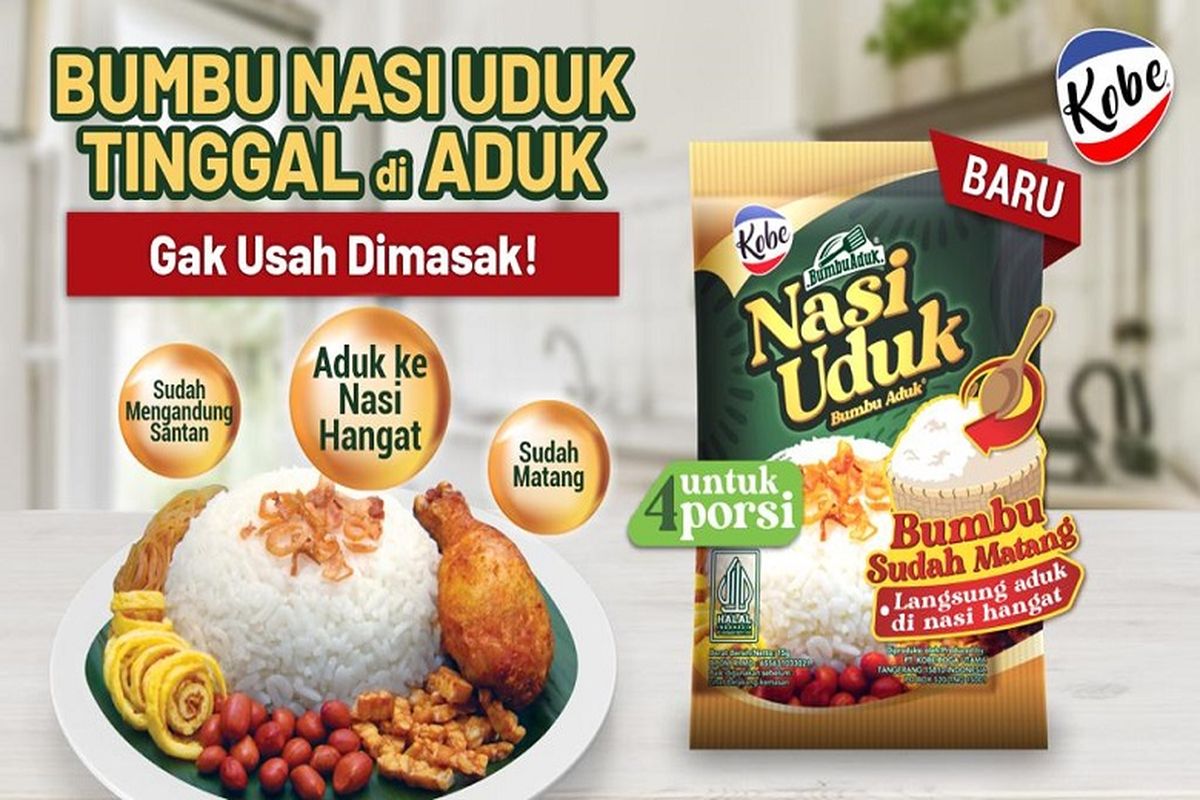 PT Kobe Boga Utama berinovasi menghadirkan Kobe Bumbu Aduk Nasi Uduk. Produk anyar Kobe ini merupakan solusi praktis untuk semua orang yang ingin menyiapkan makanan enak tanpa harus repot memasak di dapur.