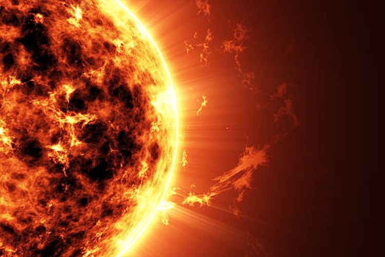 Ilustrasi matahari. Suhu permukaan Matahari sekitar 10.000 derajat Fahrenheit atau sekitar 5.500 derajat celsius.