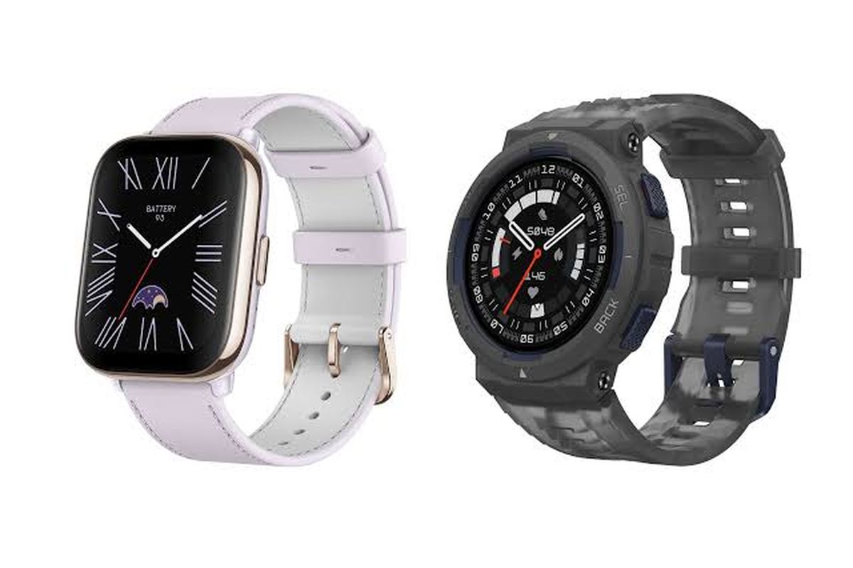 Amazfit Active (kiri) dan Active Edge