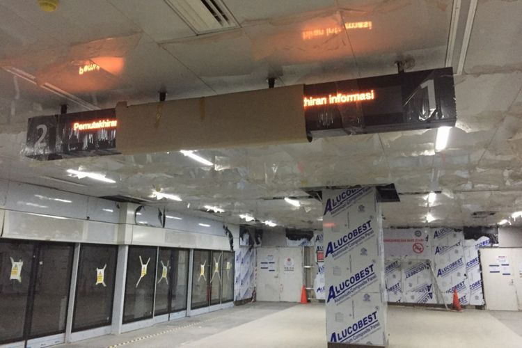 Kondisi Stasiun MRT Senayan pada Kamis (18/10/2018).