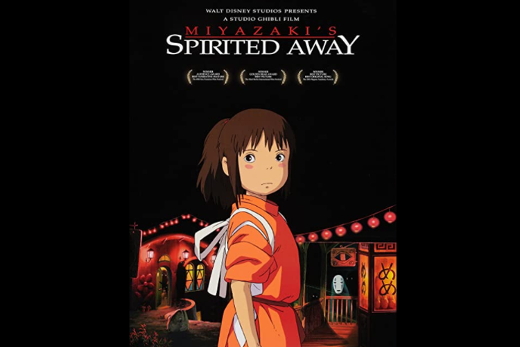Poster film animasi Spirited Away.