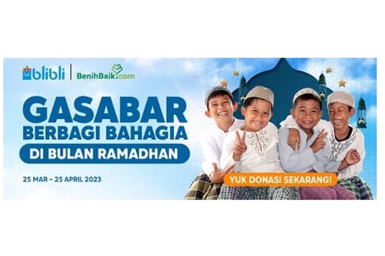 Program donasi online Lebaran 2023 GASABAR Berbagi Bahagia Blibli.