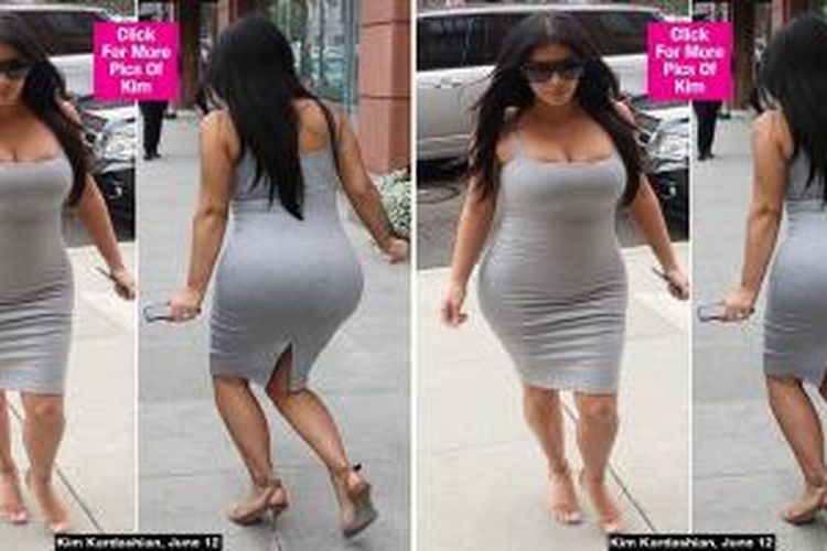  Hamil  Muda Kenakan Sepatu  Hak  Tinggi  Kim Kardashian 