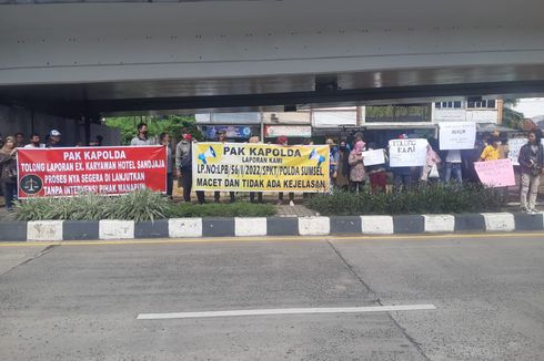 Tak Kunjung Dapat Pesangon, Puluhan Mantan Karyawan Hotel Sandjaja Palembang Datangi Polda Sumsel