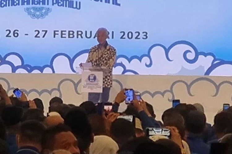 Gubernur Jateng Ganjar Pranowo menghadiri Rakornas PAN di Hotel Padma Semarang, Miinggu (26/2/2023).