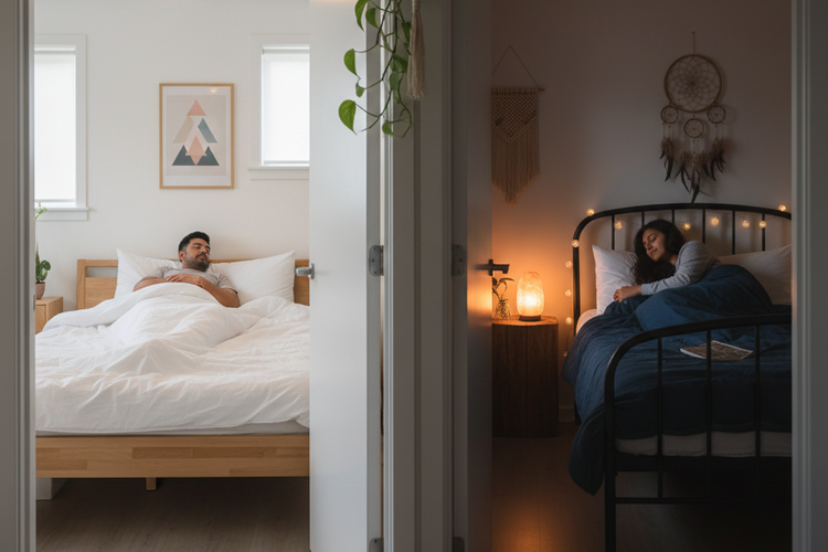 Ilustrasi sleep divorce.