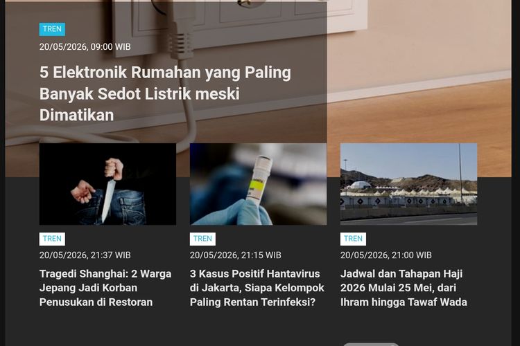 [POPULER TREN] Alat Elektronik Paling Banyak Sedot Listrik Saat Off | Sejarah Super El Nino 1877