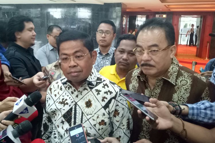 Sekretaris Jenderal Golkar Idrus Marham di Kompleks Parlemen, Senayan, Jakarta