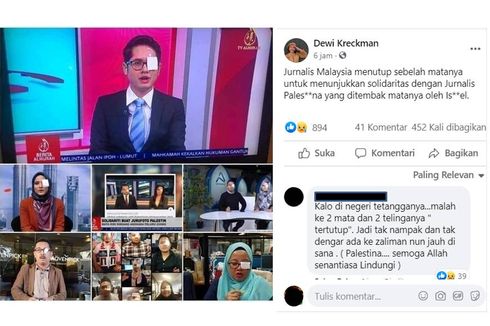 [KLARIFIKASI] Presenter TV Malaysia Tutup Mata Kiri sebagai Aksi Solidaritas Wartawan Palestina