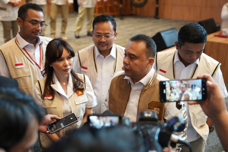 Ketua Harian Partai Gerindra Sufmi Dasco Ahmad saat menghadiri Rakorcab Gerindra Tangsel, Minggu (8/10/2023). 