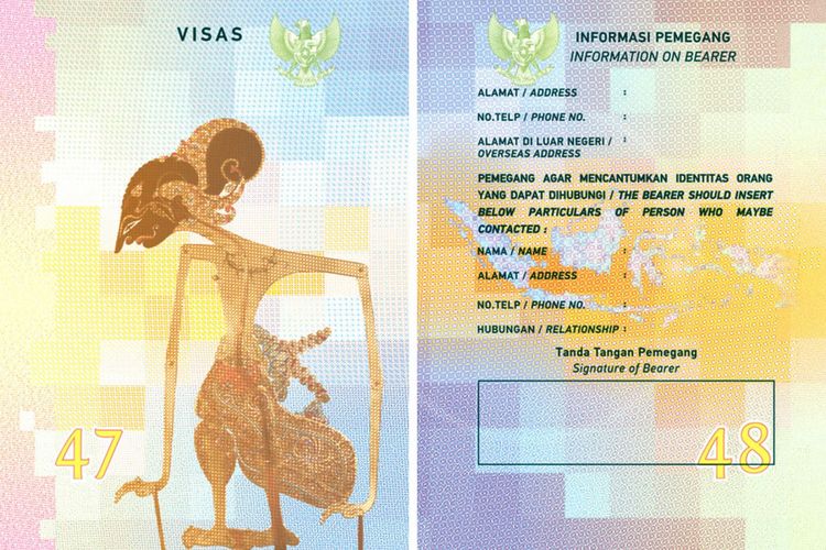Paspor Indonesia, emmuat kekayaan budaya dan alam Indonesia.