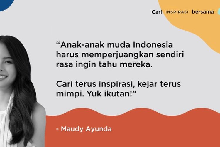 Maudy Ayunda jadi salah satu pengisi webinar. 