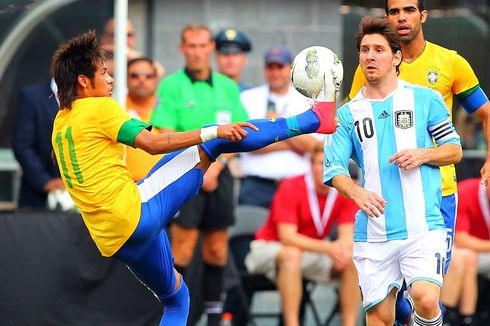 Messi dan Neymar dalam Sejarah Argentina Vs Brasil, Siapa Unggul?