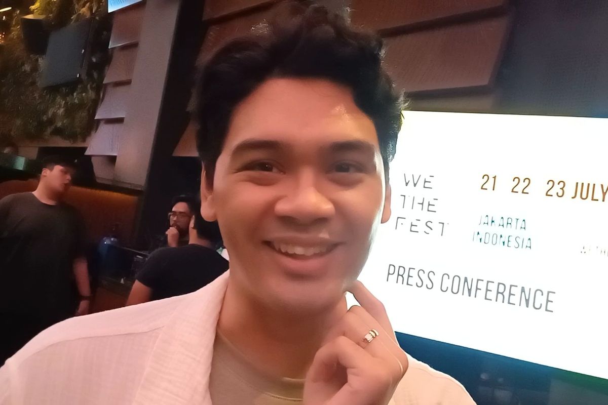 Penyanyi Mikha Angelo saat ditemui di kawasan Gatot Subroto, Jakarta Selatan, Rabu (5/7/2023).