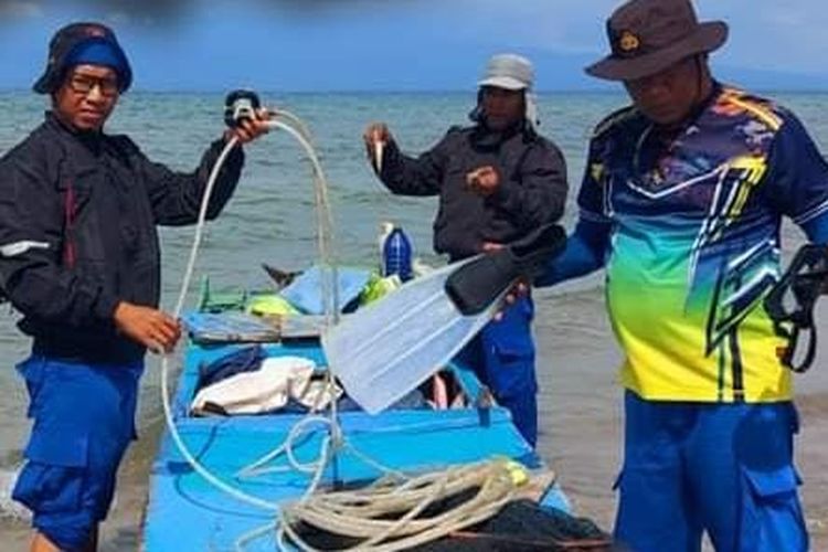 Perahu nelayan illegal fishing yang berhasil diamankan Satpolairud Sumbawa.